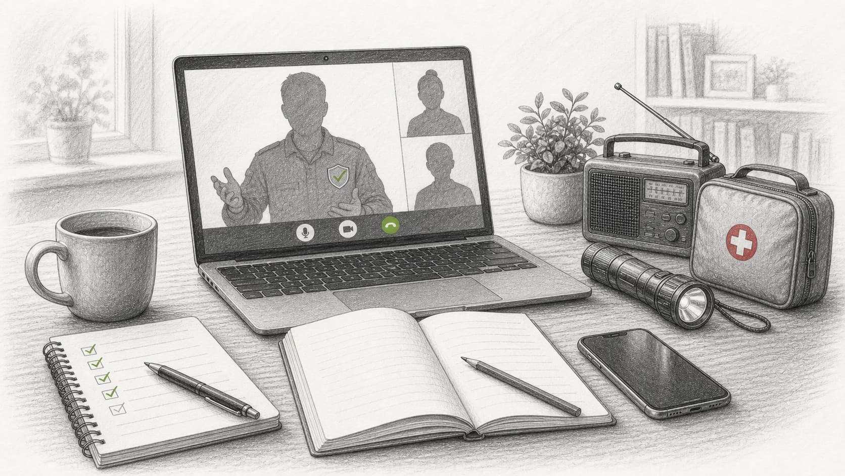 Persönliche Vorsorgeberatung per Videocall mit Checkliste und Notfallausrüstung